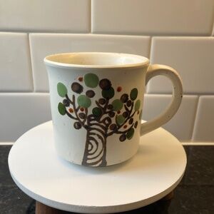 Otagiri Japan Hand Painted Speckled Mug Stoneware Colorful Floral